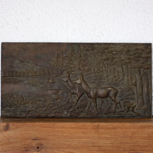 Bronze bas-relief animalier
