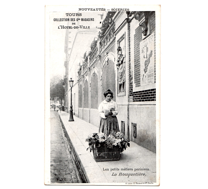 Carte postale La Bouquetière