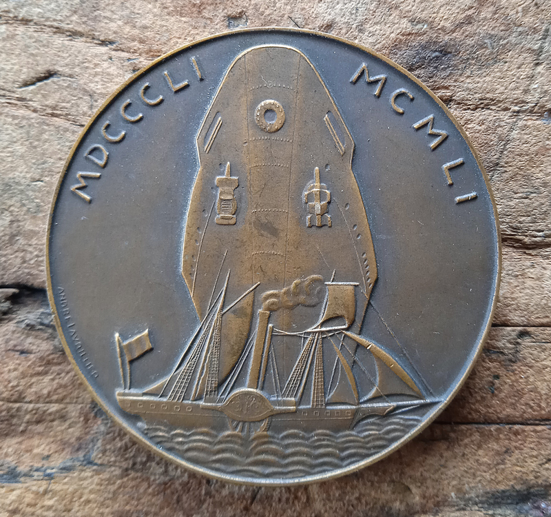 Médaille bronze centenaire Compagnie des messages maritimes