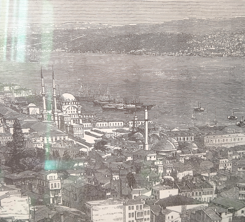 Gravure Panoramic views of Constantinople