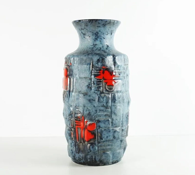 Vase en grès émaillé balustre vintage